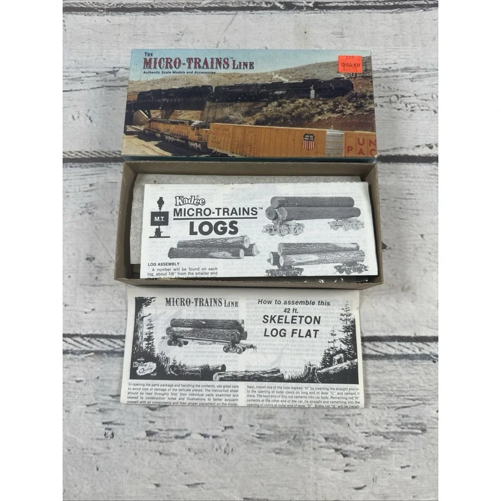 Micro Trains Line Kadee Quality Truss Log Car #103 Kit With Logs  NEW